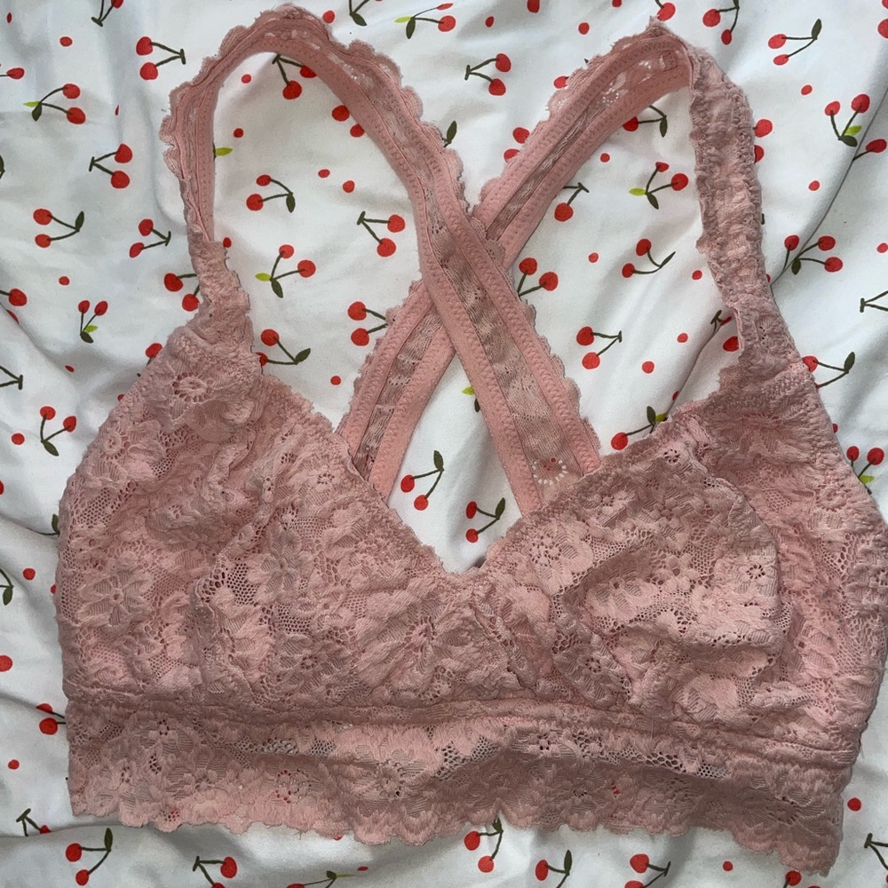 Aerie Pink Lace Bralette